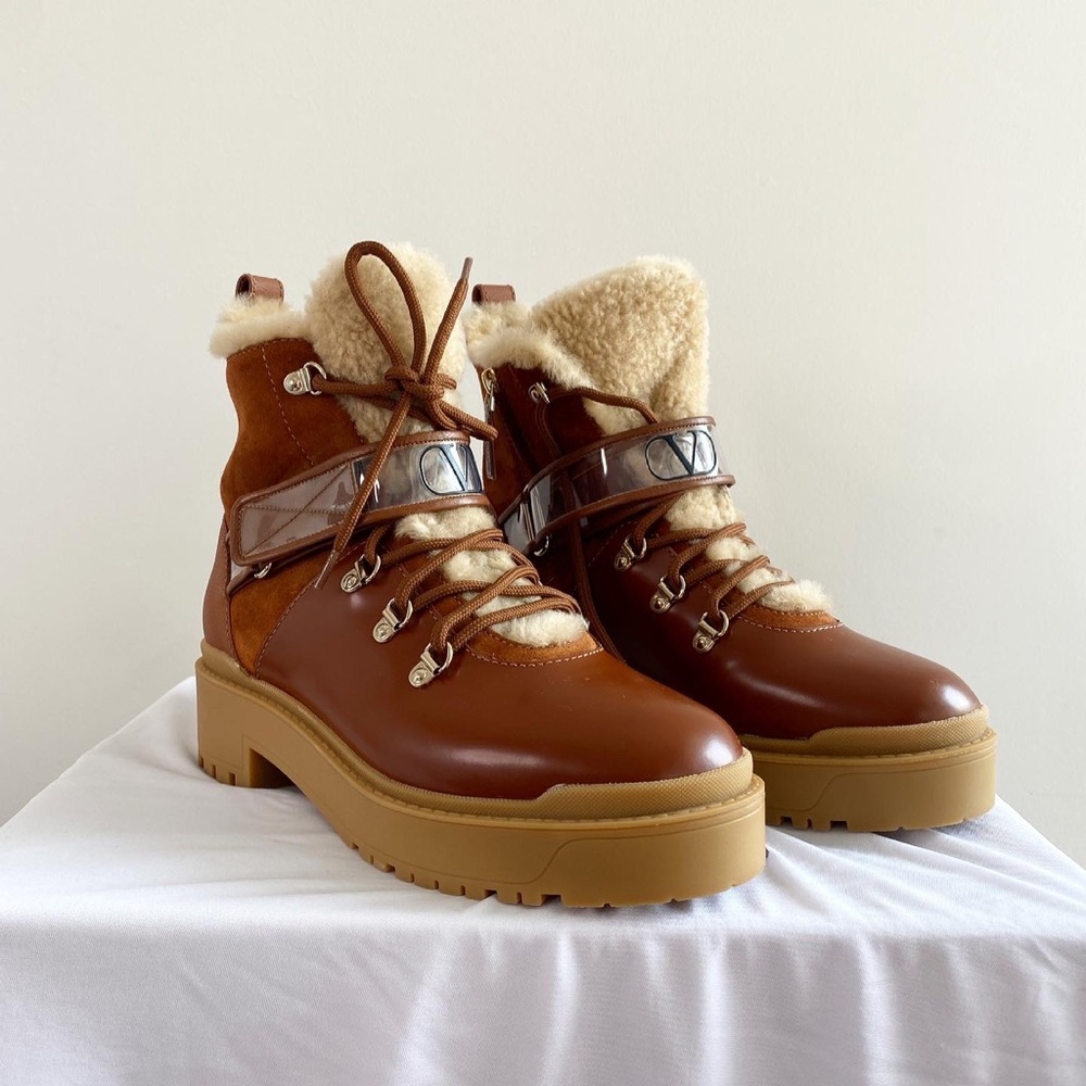 New Valentino Platform Heel Winter Booties